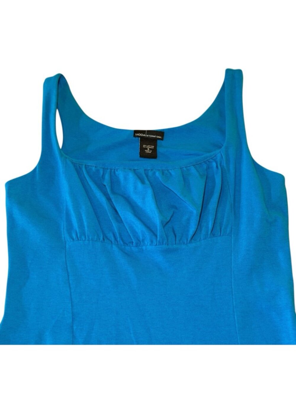 Victoria’s Secret Moda International Y2K Small Teal Blue Bodycon Dress - Picture 2 of 15